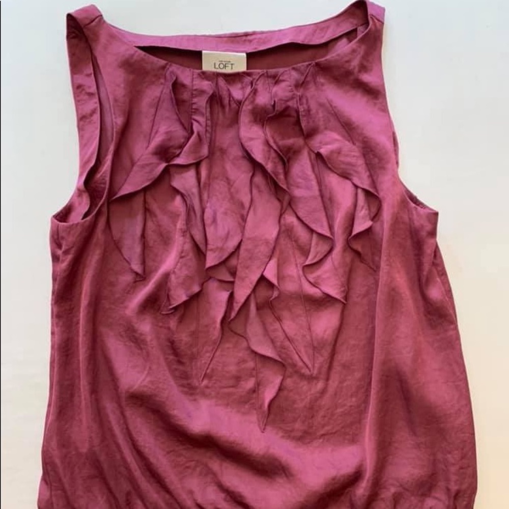 Loft Burgundy sleeveless shirt